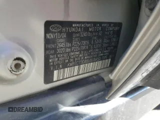2005 Hyundai Santa Fe GLS with VIN KM8SC73D85U918453, listed as a Copart auction lot 46942725 with 186,275 mi miles and Salvage Title. Bid and sale history available at carsss.com. Image 13.