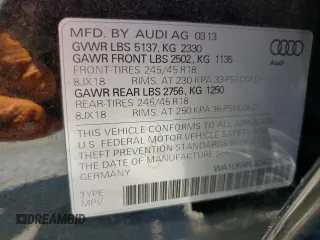 2013 Audi allroad Premium Plus with VIN WA1UFAFL3DA220914, listed as a Copart auction lot 60566374 with 86,512 mi miles and Salvage Title. Bid and sale history available at carsss.com. Image 14.