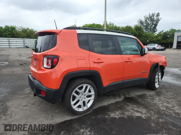 2021 Jeep Renegade Latitude with VIN ZACNJCBB2MPM82566, listed as a Copart auction lot 61847525 with 28,741 mi miles and Salvage title. Bid and sale history available at DreamBid. Image 3.