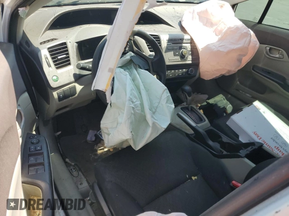 2012 Honda Civic LX с VIN 19XFB2F54CE110189, выставлен на аукционе Copart как лот 52914705 с пробегом Не указан миль и Списание • Salvage title. История ставок и продаж доступна на DreamBid. Изображение 8.
