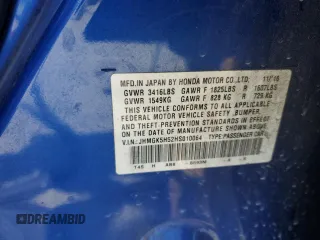 2017 Honda Fit LX z VIN JHMGK5H52HS010064, wystawiony jako Copart lot #54091175 z przebiegiem 139 775 mil mil oraz Szkoda całkowita • Salvage title. Historia ofert i sprzedaży dostępna na DreamBid. Obrazek 12.