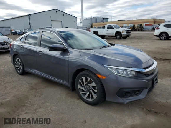 2017 Honda Civic EX with VIN 2HGFC2F87HH016523, listed as a Copart auction lot 53541115 with 156,221 mi miles and Salvage Title. Bid and sale history available at DreamBid. Image 4.
