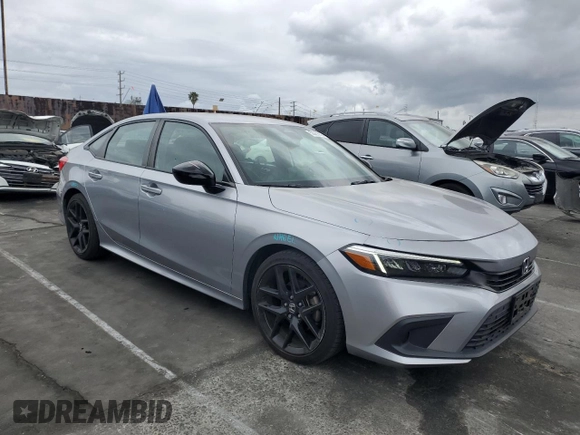 2022 Honda Civic Sport with VIN 2HGFE2F51NH541315, listed as a Copart auction lot 53289935 with 24,415 mi miles and Salvage Title. Bid and sale history available at carsss.com. Image 4.