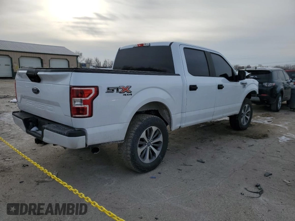 2019 Ford F-150 XL with VIN 1FTEW1E52KKF11344, listed as a Copart auction lot 45634535 with 89,411 mi miles and Salvage Title. Bid and sale history available at carsss.com. Image 3.