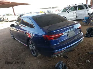 2021 Audi A4 S line Premium Plus with VIN WAUEAAF47MA037157, listed as a IAAI auction lot 41618829 with 44,408 mi miles and . Bid and sale history available at DreamBid. Image 3.