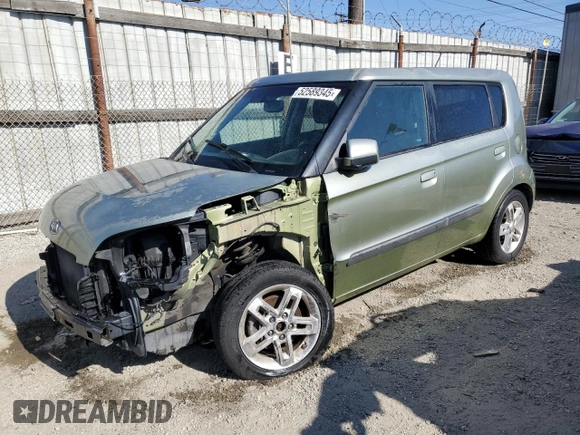 2010 Kia Soul + with VIN KNDJT2A22A7177505, listed as a Copart auction lot 52589345 with 112,466 mi miles and Salvage Title. Bid and sale history available at carsss.com. Image 1.