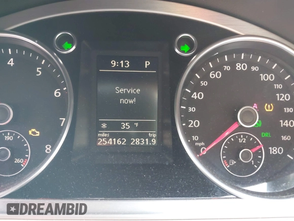 2012 Volkswagen CC Lux PZEV with VIN WVWHP7ANXCE513619, listed as a IAAI auction lot 41476949 with 254,162 mi miles. Bid and sale history available at carsss.com. Image 7.