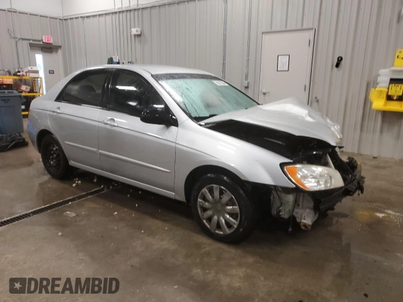2005 Kia Spectra LX with VIN KNAFE121655148281, listed as a Copart auction lot 76677864 with 115,299 mi miles and Clean Title. Bid and sale history available at carsss.com. Image 4.