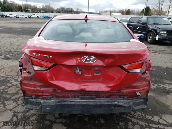 2014 Hyundai Elantra SE with VIN KMHDH4AE0EU215711, listed as a Copart auction lot 49680245 with 144,950 mi miles and Salvage Title. Bid and sale history available at carsss.com. Image 6.
