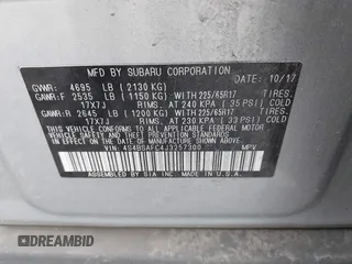 2018 Subaru Outback Premium z VIN 4S4BSAFC4J3257300, wystawiony jako IAAI lot #42175999 z przebiegiem 76 451 mil mil oraz . Historia ofert i sprzedaży dostępna na DreamBid. Obrazek 9.
