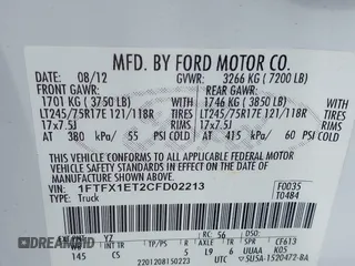 2012 Ford F-150 XL z VIN 1FTFX1ET2CFD02213, wystawiony jako IAAI lot #39533030 z przebiegiem 184 309 mil mil oraz . Historia ofert i sprzedaży dostępna na DreamBid. Obrazek 9.