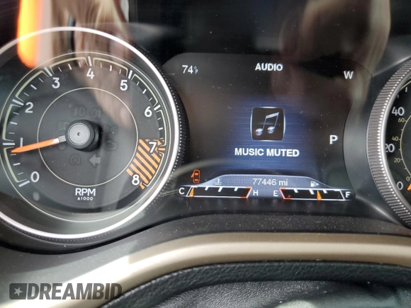 2015 Jeep Cherokee Limited z VIN 1C4PJMDS7FW740844, wystawiony jako Copart lot #55756605 z przebiegiem 77 446 mil mil oraz Szkoda całkowita • Salvage title. Historia ofert i sprzedaży dostępna na DreamBid. Obrazek 9.