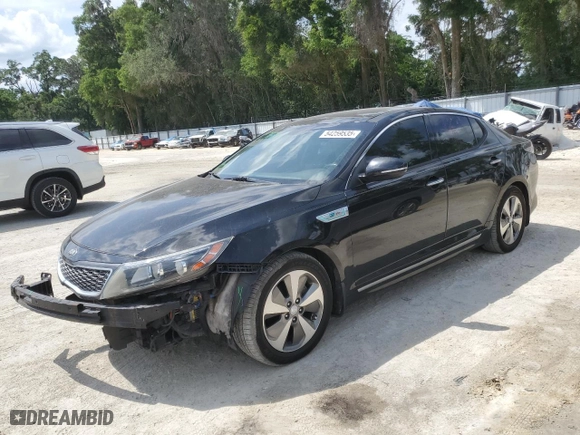 2014 Kia Optima Hybrid EX with VIN KNAGN4AD5E5065426, listed as a Copart auction lot 54259535 with 123,150 mi miles and Salvage Title. Bid and sale history available at carsss.com. Image 1.