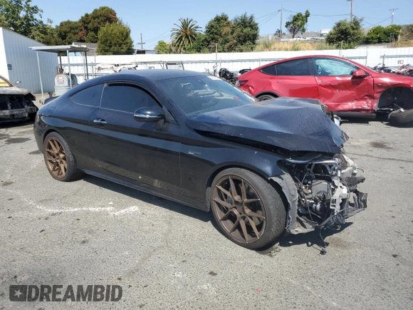 2018 Mercedes-Benz C 43 AMG with VIN WDDWJ6EB9JF607488, listed as a Copart auction lot 62573274 with 40,208 mi miles and Salvage Title. Bid and sale history available at DreamBid. Image 4.