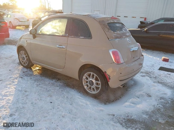 2012 FIAT 500 Pop with VIN 3C3CFFDR7CT181861, listed as a IAAI auction lot 41329821 with 108,287 mi miles. Bid and sale history available at carsss.com. Image 3.