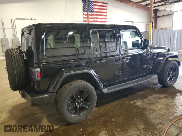 2023 Jeep Wrangler Sahara with VIN 1C4HJXEG3PW595576, listed as a Copart auction lot 64681745 with 32,843 mi miles and Salvage title. Bid and sale history available at DreamBid. Image 3.