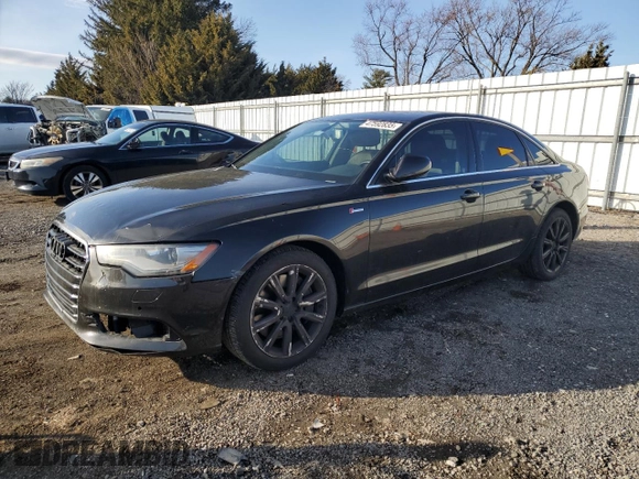 2013 Audi A6 Premium Plus with VIN WAUGGAFC6DN030112, listed as a Copart auction lot 47592835 with 196,190 mi miles and Salvage title. Bid and sale history available at DreamBid. Image 1.