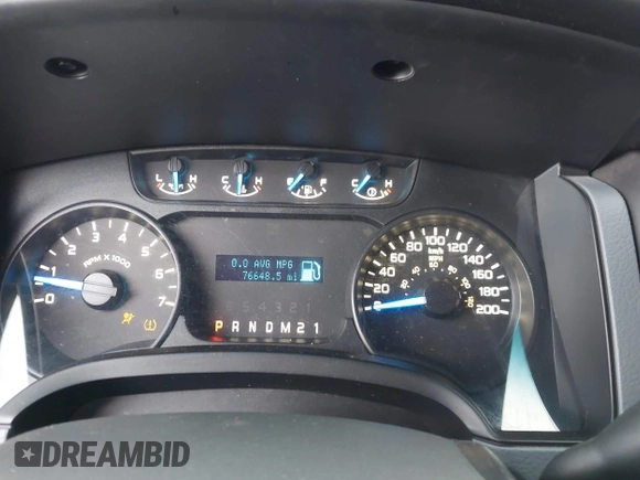 2014 Ford F-150 XL with VIN 1FTMF1EM4EFC77675, listed as a IAAI auction lot 41905732 with 76,648 mi miles. Bid and sale history available at carsss.com. Image 7.