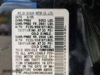 2005 Nissan Murano S with VIN JN8AZ08W95W425468, listed as a Copart auction lot 76286434 with 146,133 mi miles and Clean Title. Bid and sale history available at carsss.com. Image 13.
