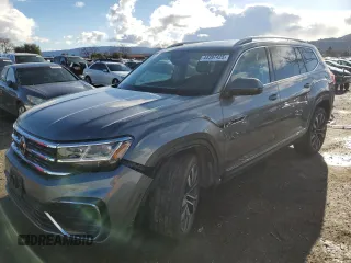 2021 Volkswagen Atlas SEL Premium R-Line with VIN 1V2FR2CA5MC536929, listed as a Copart auction lot 44397425 with 60,565 mi miles and Salvage title. Bid and sale history available at DreamBid. Image 1.