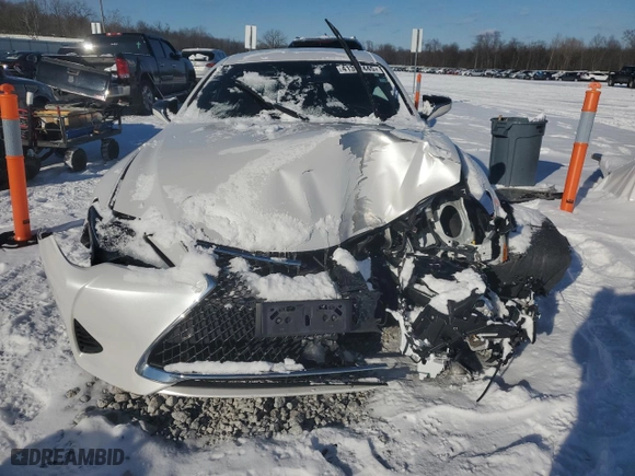 2019 Lexus RC with VIN JTHHA5BC3K5009445, listed as a Copart auction lot 41396445 with 56,707 mi miles and Salvage Title. Bid and sale history available at carsss.com. Image 5.