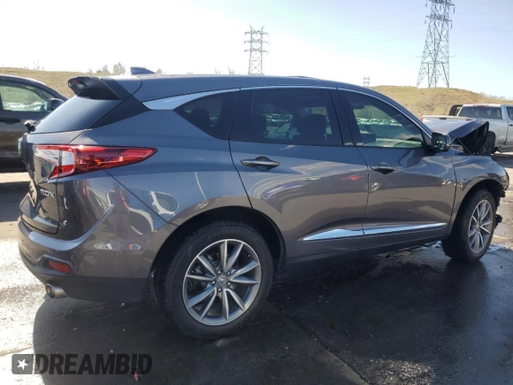 2021 Acura RDX Technology with VIN 5J8TC1H5XML023706, listed as a Copart auction lot 53155535 with 52,636 mi miles and Salvage title. Bid and sale history available at DreamBid. Image 3.