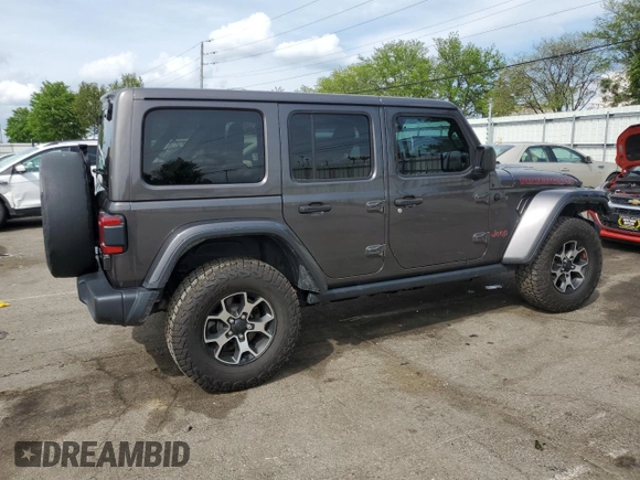 2020 Jeep Wrangler Unlimited Rubicon with VIN 1C4HJXFG4LW247603, listed as a Copart auction lot 55247645 with 44,791 mi miles and Salvage title. Bid and sale history available at DreamBid. Image 3.