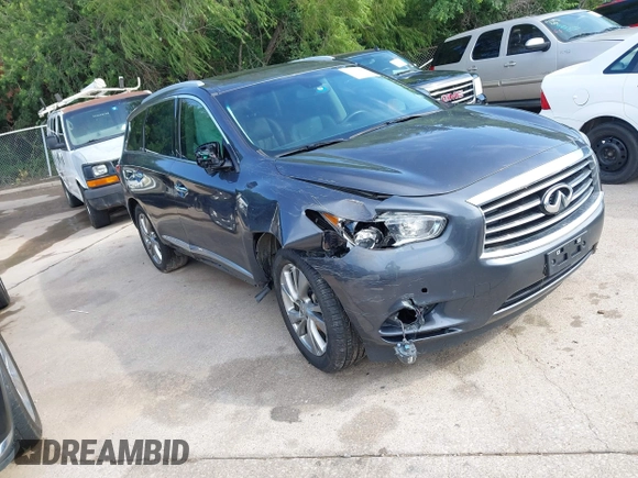 2014 Infiniti QX60 with VIN 5N1AL0MNXEC552754, listed as a IAAI auction lot 42692886 with 114,746 mi miles and . Bid and sale history available at DreamBid. Image 1.