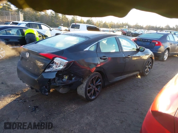 2019 Honda Civic Sport with VIN 2HGFC2F84KH514704, listed as a IAAI auction lot 41225362 with 43,111 mi miles and . Bid and sale history available at DreamBid. Image 4.