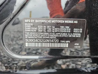 2016 BMW X5 xDrive35d z VIN 5UXKS4C52G0N14720, wystawiony jako Copart lot #58033305 z przebiegiem 162 586 mil mil oraz Czysty tytuł • Clean title. Historia ofert i sprzedaży dostępna na DreamBid. Obrazek 13.