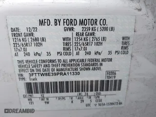 2023 Ford Maverick XL with VIN 3FTTW8E39PRA11330, listed as a IAAI auction lot 41784979 with 24,079 mi miles. Bid and sale history available at carsss.com. Image 9.