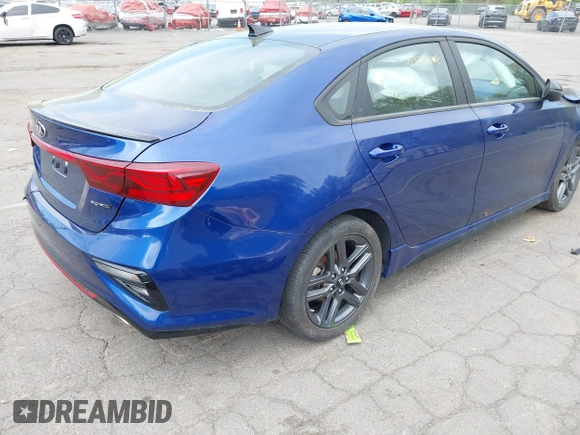 2021 Kia Forte GT-Line with VIN 3KPF34AD4ME423784, listed as a IAAI auction lot 42177423 with 17,174 mi miles and . Bid and sale history available at carsss.com. Image 4.