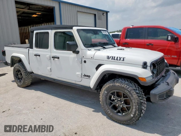2024 Jeep Gladiator Sport S z VIN 1C6HJTAG2RL113030, wystawiony jako Copart lot #59023085 z przebiegiem Nie podano mil oraz Nie do naprawy • Non repairable. Historia ofert i sprzedaży dostępna na DreamBid. Obrazek 4.