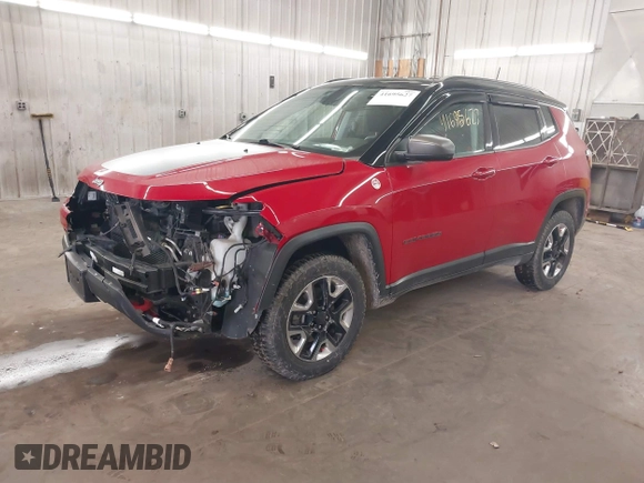 2018 Jeep Compass Trailhawk with VIN 3C4NJDDB7JT234551, listed as a IAAI auction lot 41695627 with 65,381 mi miles and . Bid and sale history available at carsss.com. Image 18.