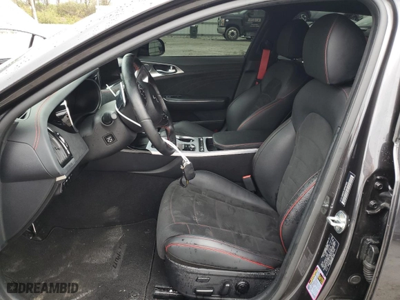 2023 Kia Stinger GT2 with VIN KNAE55LC9P6127666, listed as a Copart auction lot 80554914 with 26,500 mi miles and Salvage Title. Bid and sale history available at carsss.com. Image 7.