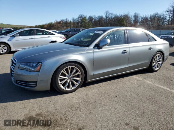 2013 Audi A8 L 3.0L with VIN WAURGAFDXDN029613, listed as a Copart auction lot 54912115 with 105,940 mi miles and Clean Title. Bid and sale history available at carsss.com. Image 1.