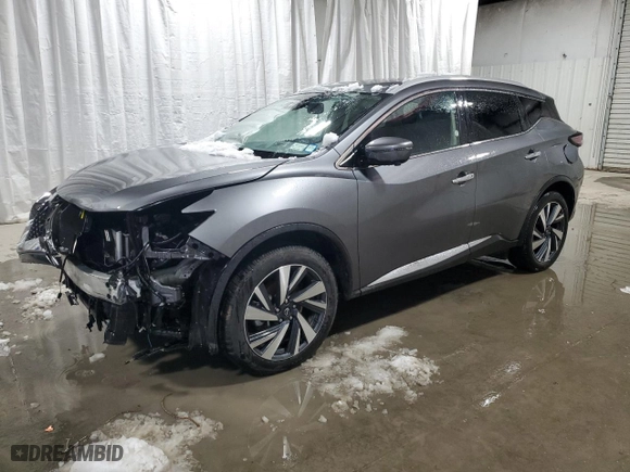 2023 Nissan Murano SL with VIN 5N1AZ2CS7PC129456, listed as a Copart auction lot 45384865 with 0 mi miles and Salvage Title. Bid and sale history available at carsss.com. Image 1.