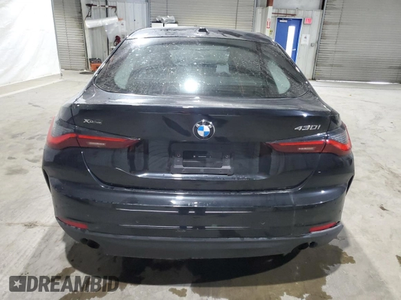 2024 BMW 4 Series 430i xDrive with VIN WBA73AV0XRFT26027, listed as a Copart auction lot 76837464 with 0 mi miles and Salvage Title. Bid and sale history available at carsss.com. Image 6.