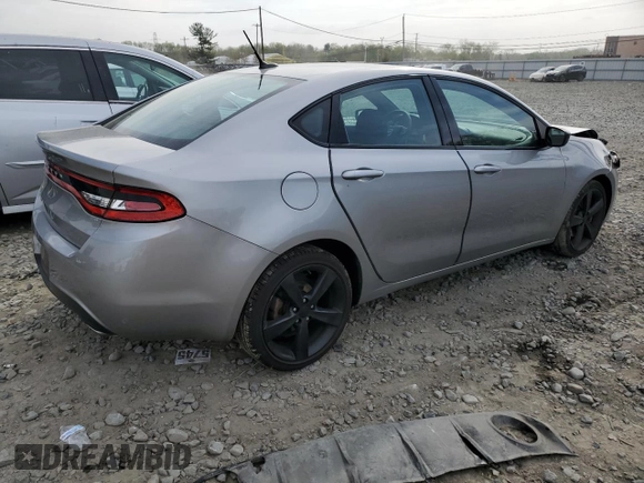 2015 Dodge Dart SXT with VIN 1C3CDFBB1FD404384, listed as a Copart auction lot 54018905 with 3,856 mi miles and Salvage Title. Bid and sale history available at DreamBid. Image 3.