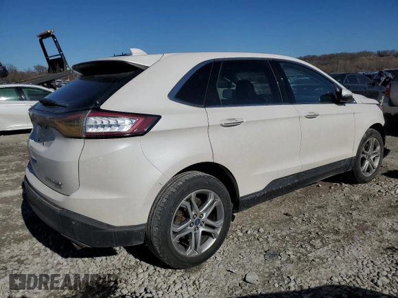 2016 Ford Edge Titanium with VIN 2FMPK3K95GBB13422, listed as a Copart auction lot 47021675 with 127,458 mi miles and Salvage Title. Bid and sale history available at carsss.com. Image 3.