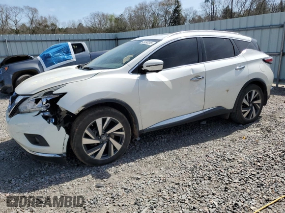 2017 Nissan Murano S with VIN 5N1AZ2MG4HN165914, listed as a Copart auction lot 49590295 with 125,084 mi miles and Salvage Title. Bid and sale history available at carsss.com. Image 1.