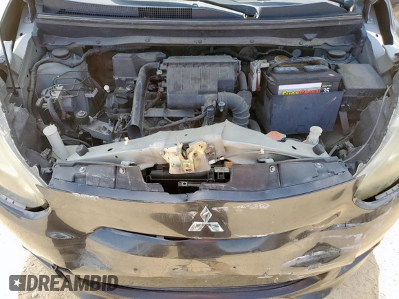 2014 Mitsubishi Mirage DE with VIN ML32A3HJ3EH002325, listed as a Copart auction lot 59822705 with 82,804 mi miles and Salvage title. Bid and sale history available at DreamBid. Image 11.