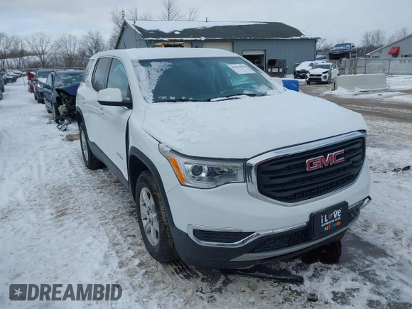 2019 GMC Acadia SLE with VIN 1GKKNKLA4KZ232467, listed as a IAAI auction lot 41611939 with 65,218 mi miles. Bid and sale history available at carsss.com. Image 1.
