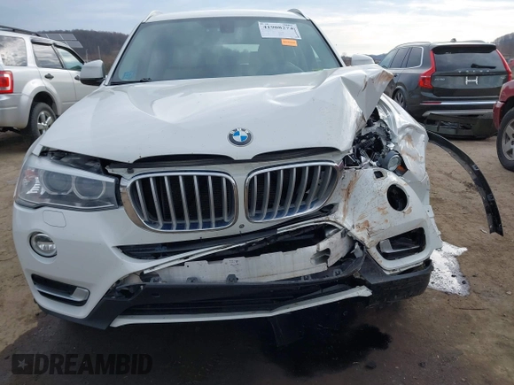 2016 BMW X3 xDrive28i with VIN 5UXWX9C54G0D71241, listed as a IAAI auction lot 41908274 with 190,895 mi miles. Bid and sale history available at carsss.com. Image 17.