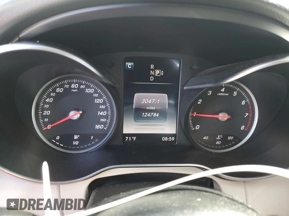 2015 Mercedes-Benz C 300 Luxury with VIN 55SWF4KB0FU014911, listed as a Copart auction lot 59891215 with 124,784 mi miles and Salvage title. Bid and sale history available at DreamBid. Image 9.