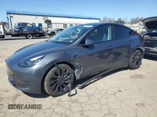 2023 Tesla Model Y Performance z VIN 7SAYGDEF9PF865129, wystawiony jako Copart lot #50228735 z przebiegiem Nie podano mil oraz Szkoda całkowita • Salvage title. Historia ofert i sprzedaży dostępna na DreamBid. Obrazek 1.