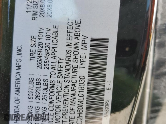 2021 Acura RDX w/A-Spec Package with VIN 5J8TC2H60ML018030, listed as a Copart auction lot 50355625 with 49,699 mi miles and Salvage Title. Bid and sale history available at carsss.com. Image 13.