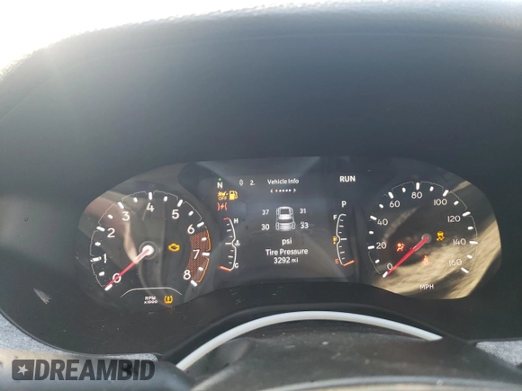 2024 Jeep Compass Latitude with VIN 3C4NJDBN7RT112068, listed as a Copart auction lot 55470495 with 3,292 mi miles and Salvage title. Bid and sale history available at DreamBid. Image 9.