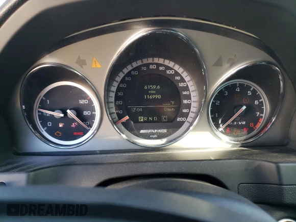 2009 Mercedes-Benz C 63 AMG with VIN WDDGF77X59F251024, listed as a Copart auction lot 86815874 with 116,990 mi miles and Salvage Title. Bid and sale history available at DreamBid. Image 9.
