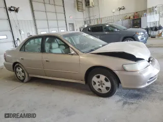 2001 Honda Accord Sdn EX w/Leather with VIN 1HGCG16561A000454, listed as a Copart auction lot 52585095 with 255,377 mi miles and Salvage Title. Bid and sale history available at carsss.com. Image 4.